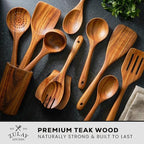 Zulay Kitchen 10-Piece Wooden Spoons - Image 2
