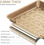 HONGBAKE Nonstick Baking Sheet Pan Set of 3, Cookie Sheets - Image 7