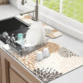 Findosom 2PCS 12" x 20" Dish Drying Mat & 24" x 5.5" Sink Splash Guard by Findosom