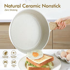 SENSARTE Nonstick Ceramic Saute Pan 10 Inch/3.5QT, Non-toxic Deep Frying Pan - Image 2