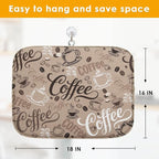 Sanwarm Absorbent Dish Drying Mat, First Coffee Cute Doodle Chalkboard - Image 2