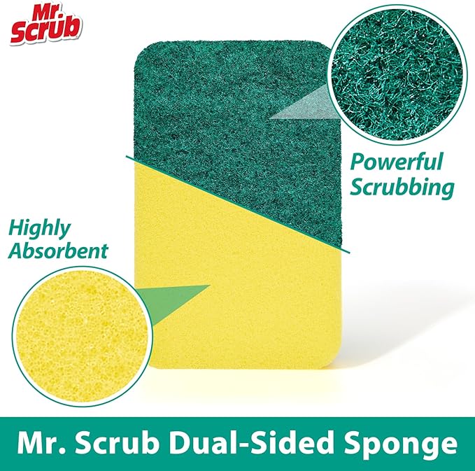 Mr. Scrub Sponges Kitchen Scrub Dish Sponge Scouring Pad, 12 Pack Cleaning - Image 2