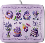 Purple Dish Drying Mats for Kitchen Counter Washable Drying Pad Absorbent by Giwawa