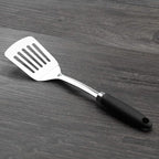 Brushed Slotted Stainless Steel Turner, Non-Slip Spatula - Image 5