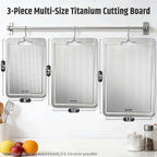 3-Piece Titanium Cutting Board for Kitchen, Double-Sided Scratch-Resistant - Image 4