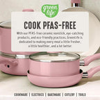 GreenLife 2-Piece Nonstick Frying Pan Set, 8” & 10” Skillets, Non-Toxic Ceramic - Image 8