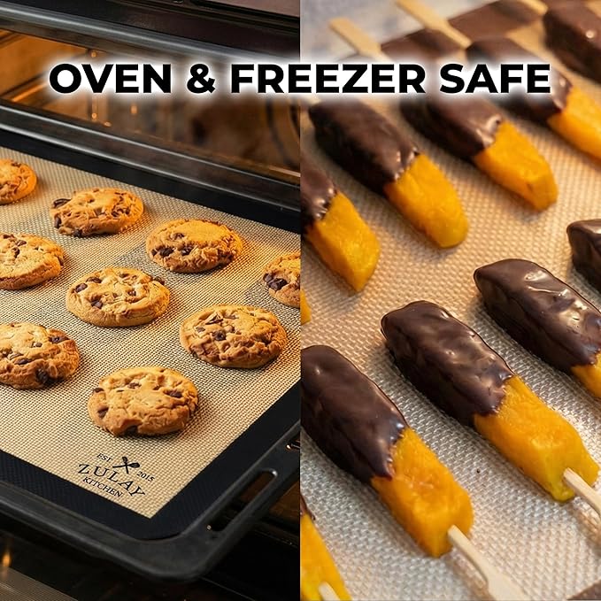 Zulay Kitchen Silicone Baking Mat 2-Pack – Reusable Nonstick Silicone Baking - Image 5