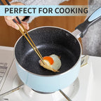 Nonstick Saucepan Set with Lid, Non Stick 1Qt & 2Qt Sauce Pan Set with Glass - Image 6