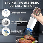 UNNEES Gravity Electric Salt and Pepper Grinder set of 2, Automatic Salt And - Image 4