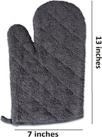 DII Basic Terry Collection 100% Cotton Quilted, Oven Mitt, Mineral Gray - Image 2