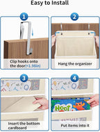 JARLINK 2 Pack Over The Door Organizer Storage, 5 Shelf Hanging Door Organizer - Image 7