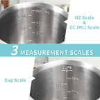 Newness 2-Pack Stainless Steel Measuring Cups Set, Metal Measuring Cup - Image 3