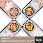 PRAKI 5PCS Cereal Containers Storage Set, BPA Free Airtight Food Storage - Image 4