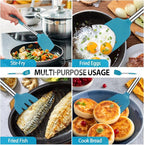 Pack of 4 Large Silicone Cooking Spatulas and Spoons, Slotted and Solid - Image 4