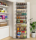 Mefirt 10-Tier Over The Door Pantry Organizer, Pantry Organization and Storage by Mefirt
