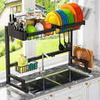ADBIU 【Fit Sink 24.5"- 32" L 2023 Version Over Sink Dish Drying Rack Snap-On by ADBIU