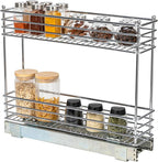 Household Essentials Chrome 2-Tier Sliding Cabinet Organizer by HouseholdEssentials