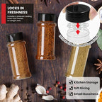 TUZAZO 14 Pcs Spice Bottles Plastic Seasoning Containers, 3 Oz Clear Plastic - Image 6