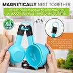 Spring Chef Magnetic Measuring Cups and Spoons Set of 9, Nesting Plastic - Image 2