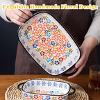 Ceramic Casserole Dishes for Oven, Hand-painted Polish Pottery Baking Dish Set - Image 2