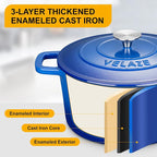 Velaze 6 QT Enameled Dutch Oven Pot - Image 4