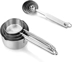 New Star Foodservice 42917 Stainless Steel 8-Piece Measuring Cups and Spoons - Image 3