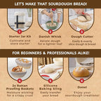 Complete Sourdough Bread Starter Kit, Glass Sourdough Starter Jar Kit & Tons of - Image 6