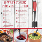 Meat Chopper, 5 Curve Blades Ground Beef Masher, Heat Resistant Meat Masher Tool - Image 3