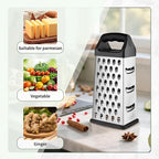 Cheese Grater, 9 IN Size 4-Sided Stainless Steel Grater, Food Shredder - Image 4