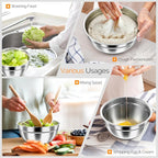 HaWare Mixing Bowls, 24-Piece Stainless Steel Salad Serving Bowl - Image 6