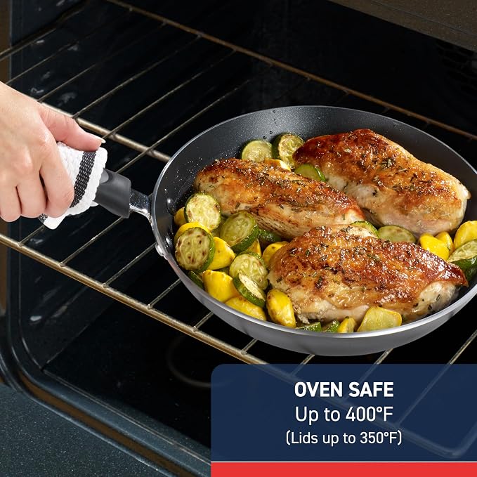 T-Fal Experience Nonstick Fry Pan 12.5 Inch, Oven Broiler Safe 400F, Non Stick - Image 6