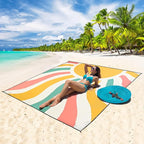 HIHOHO Beach Blanket Waterproof Sandproof Extra Large Beach Mat 79" X - Image 5