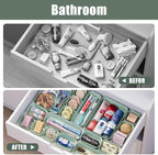 28 pcs Desk Drawer Organizer Tray, Stackable Organizer Containers - Image 7