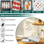 E-far Small Baking Sheet with Wire Rack, Stainless Steel Cookie Sheets Trays & - Image 4
