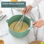 COOK WITH COLOR Nesting Plastic Mixing Bowl Set with Pour Spouts and Handles - Image 4