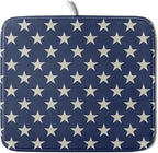 Patriotic July of 4th Blue Star Dish Drying Mat by Aytipun