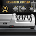 Electric Knife Sharpener for Kitchen—Fast Sharpening to Restore and Polish Chef - Image 4