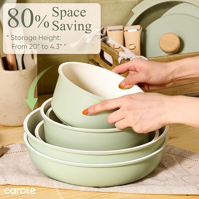 CAROTE 25pcs Pots and Pans Set Non Stick, Cookware Sets, Kitchen Set, - Image 5