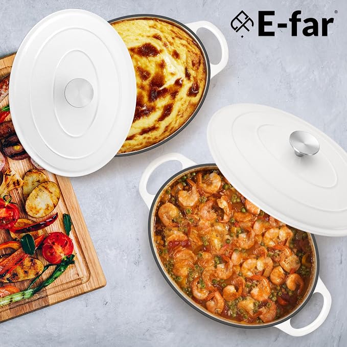 E-far 7QT Oval Dutch Oven Pot - Image 8