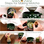 Christmas Matcha Whisk Set, Ceramic Matcha Set Includes Bowl & Holder, Bamboo - Image 6