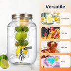 2 Gallon Drink Dispensers for Parties, 1 Pack Glass Beverage Dispenser - Image 5