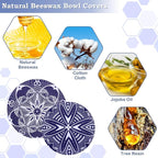 2 Large Reusable Beeswax Bowl Covers - Image 2