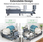 SNTD Dish Drying Rack, Expandable Dish Rack - Image 2