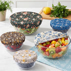 Patelai 10 Pcs Bowl Covers Reusable in 5 Size Stretch Cloth Fabric Elastic Food - Image 3