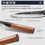 FAMCÜTE 5 inch Japanese Paring Knife, Hand Forged 5 Layers 9CR18MOV High Carbon - Image 4