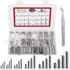 440Pcs 304 Stainless Steel Slotted Spring Pin Assortment Kit, M1.5 M2 M2.5 M3 by Rrina