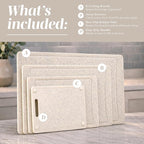 COOK WITH COLOR Non-Slip Cutting Board Set – Kitchen Essentials with Easy Grip - Image 2
