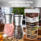 Home EC Original Stainless Steel Sea Salt and Pepper Grinder Set of 4 - Image 5
