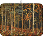 Fall Dish Drying Mat for Kitchen Counter Autumn Forest Vintage Botanical Nature by Unknown