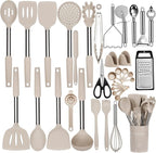 Silicone Cooking Utensils Set, NCUE 35 Pcs Kitchen Utensils Set by NCUE